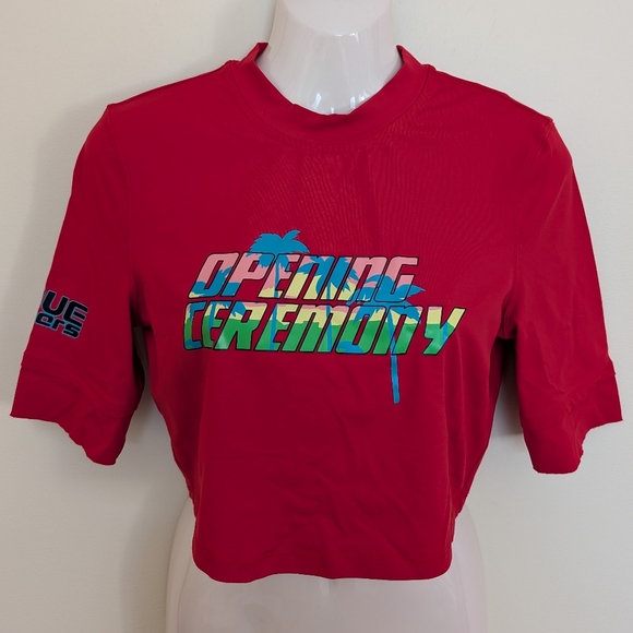 Opening Ceremony Rash Guard Medium Red - Picture 2 of 13